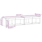 vidaXL Meubles TV avec lumières LED 2 Pièces gris béton 80x30x30 cm