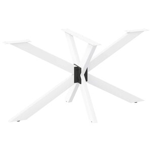 vidaXL Pied de table à manger en forme d'araignée  blanc  120 x 68 x (72-73) cm  acier