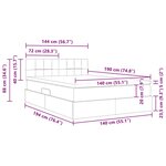 vidaXL Lit de rangement LED avec matelas Crème 140 x 190 cm Tissu