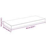 vidaXL Étagère murale flottante 4 Pièces Blanc brillant 60x23 5x3 8cm MDF