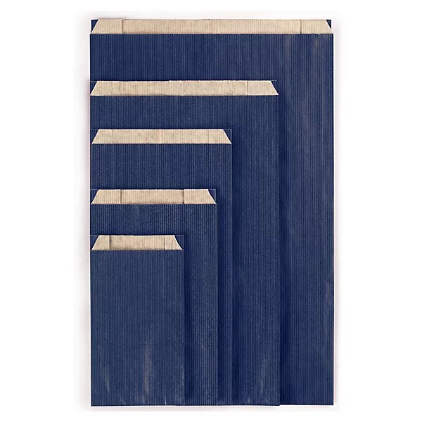Pochette cadeau kraft bleu marine 18 x 33 x 6 cm (lot de 250)