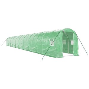 vidaXL Serre avec cadre en acier vert 40 m² 20x2x2 m