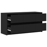 vidaXL Meuble TV avec LED noir 100x34x50 cm bois d'ingénierie