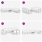 vidaXL Ensemble de canapés d'extérieur 9 Pièces Blanc et crème