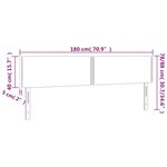 vidaXL Têtes de lit 2 Pièces Gris foncé 90x5x78/88 cm Tissu