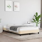 vidaXL Cadre de lit sans matelas crème 120x200 cm tissu