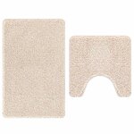 vidaXL Tapis de bain 2 Pièces Crème 50 x 50 cm Polypropylène