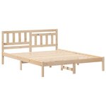 vidaXL Cadre de lit Marron 160 x 200 cm Bois massif en pin