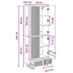 vidaXL Ensemble de Meubles 2 Pièces Bois ancien 66 x 34 5 x 95 cm