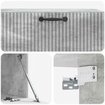 vidaXL Meuble TV mural Gris béton 98 x 41 x 30 cm Bois d'ingénierie