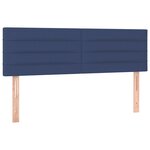 vidaXL Sommier à lattes de lit avec matelas Bleu 140x200 cm Tissu