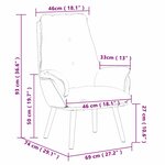 vidaXL Fauteuil Relaxant en Tissu Gris Foncé