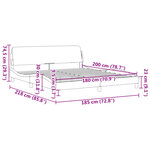 vidaXL Cadre de lit sans matelas blanc 180x200 cm similicuir