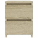 vidaXL Tables de chevet 2 Pièces Chêne sonoma 30x30x40 cm Bois ingénierie