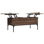 vidaXL Table basse chêne marron 100x50x45cm bois d'ingénierie et métal