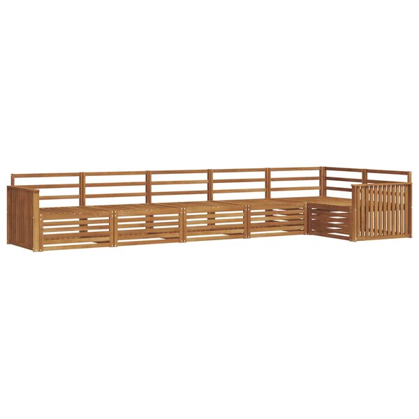 vidaXL Ensemble de canapés d'extérieur 6 Pièces Naturel