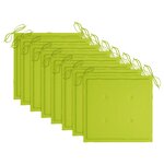 vidaXL Chaises pliables d'extérieur lot de 8 et coussins Bois d'acacia