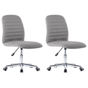 vidaXL Chaises à manger lot de 2 gris clair tissu