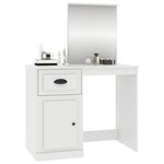 vidaXL Coiffeuse avec miroir blanc 90x50x132 5 cm bois d'ingénierie