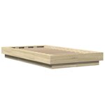 vidaXL Cadre de lit avec lumières LED sans matelas 75x190 cm