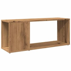 vidaXL Meuble TV chêne artisanal 80x24x32 cm bois d'ingénierie