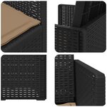 vidaXL Chaises de jardin salle à manger 2 Pièces Anthracite et taupe PP