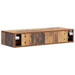 vidaXL Table d'appoint murale 87 5 x 34 5 x 17 cm Bois d'ingénierie