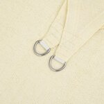 vidaXL Voile d'ombrage 160 g/m² Crème 4 5x4 5x4 5 m PEHD