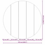 vidaXL Tapis de sol de piscine noir Ø 610 cm  rond et en tissu non tissé.