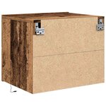 vidaXL Cabinet de chevet mural avec tiroir Bois ancien 50 x 39 x 41 cm
