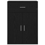 vidaXL Buffet avec tiroir Chêne noir 79 x 38 x 80 cm Bois d'ingénierie