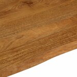 vidaXL Dessus de table 110x80x2 5 cm bord vivant bois massif manguier