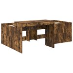 vidaXL Lit haut pour enfants avec bureau Chêne fumé 90 x 200 cm