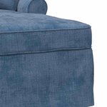 vidaXL Chaise lounge avec jupe avec coussin Bleu 157 x 91 x 91 cm ARES