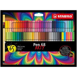 Feutre de coloriage pen 68 arty étui carton de 65 stabilo