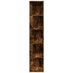 vidaXL Étagères d'angle 33 x 33 x 165 cm Engineered Wood Chêne fumé