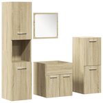 vidaXL Ensemble de meubles de salle de bain 4 Pièces chêne sonoma