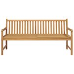 vidaXL Banc de jardin 175 cm Bois de teck solide