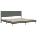 vidaXL Cadre de lit avec matelas Gris foncé 180 x 200 cm tissu