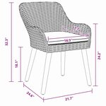 vidaXL Ensemble de salle à manger de jardin 5 pièces en poly rattan beige