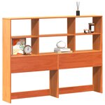 vidaXL Tête de lit avec rangement cire marron 150cm bois massif de pin