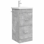 vidaXL Meuble de salle de bain avec évier Gris béton 42 x 40 x 84 5 cm