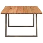 vidaXL Table à manger marron clair bois de chêne massif rectangulaire