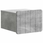 vidaXL Cabinet de chevet mural 2 Pièces Gris béton 33 x 34 5 x 24 cm