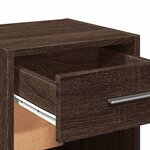 vidaXL Table de chevet chêne marron 35x34x65 cm bois d'ingénierie