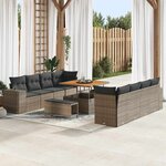 vidaXL Ensemble de canapé de jardin 11 Pièces Gris 100 x 100 x 71 cm