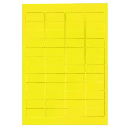 Étiquette polyester jaune 45 7x21 2 mm (lot de 480)