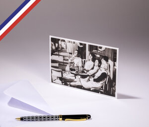 Carte simple l'œil du photographe créée et imprimée en france - les coiffeuses au soleil - robert doisneau