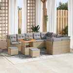 vidaXL Ensemble de canapé de jardin 12 Pièces beige et gris clair