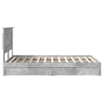 vidaXL Lit de Rangement Gris béton 135 x 190 cm Bois d'ingénierie